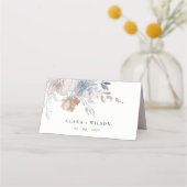 Chique Blush Waterverf Bloemen Bruiloft Website Plaatskaartje (Voorkant)