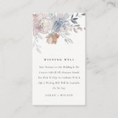 Chique Blush Waterverf Bloemen Bruiloft Wishing We Informatiekaartje (Voorkant)