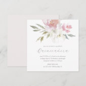 Chique Blush Waterverf Bloemen Quinceanera Foto Kaart (Voorkant / Achterkant)