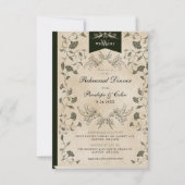  chique boek Hoesje bruiloft repetitie diner Kaart (Voorkant)