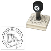 Chique Boekenplank Elegante Ronde Op Maat Gemaakte Rubberstempel (Gestempeld)