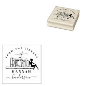 Chique boekenplank fee uit de bibliotheek Custom B Rubberstempel (Gestempeld)