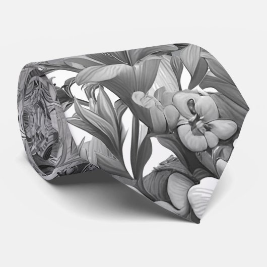 Chique boeket van bloemen stropdas (Opgerold)