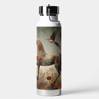 "chique boetiek Equestrian Bloem Paard" Waterfles