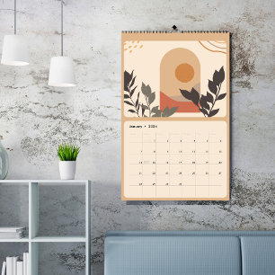 Chique Bohemian abstract groen Kalender