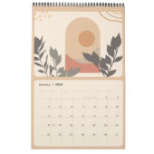 Chique Bohemian abstract groen Kalender (Jan 2026)