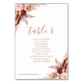 Chique Bohemian Zitplattegrond Kaarten met Gast Na (Voorkant)