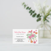 Chique Boho bloemenboeket ontwerp Visitekaartje (Staand voorkant)