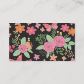 Chique Boho bloemenboeket ontwerp Visitekaartje (Achterkant)