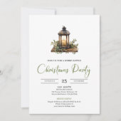Chique Boho Botanische Aardse Kerstfeest Uitnodigi Kaart (Voorkant)