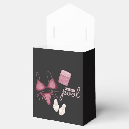 Chique boho bruidsfeest zwembadfeest bedankdoosjes (Geopend)