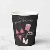 Chique boho bruidsfeest zwembadfeest papieren bekers (Voorkant)