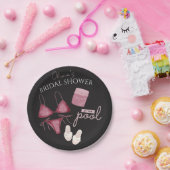 Chique boho bruidsshower zwembadfeest papieren bordje (Feest)