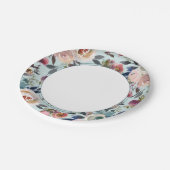 Chique Boho Bruiloft Blush Roze op Sage Groen Papieren Bordje (Gekanteld)