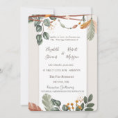 Chique Boho Bruiloft Kaart (Voorkant)