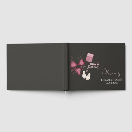 Chique boho bruiloft zwembadfeest  gastenboek (Volledig)