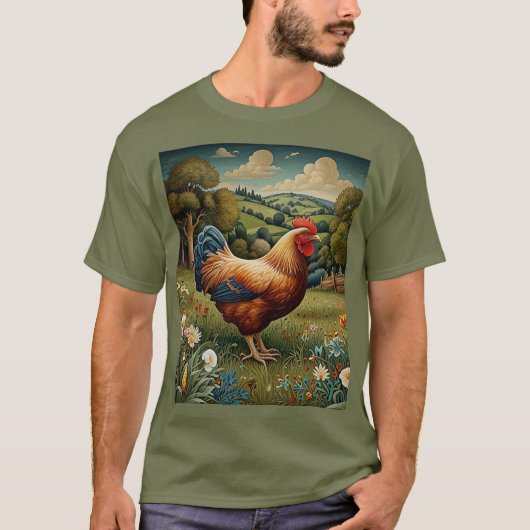  chique Boho Chicken Country Pasture T-shirt (Voorkant)