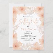 Chique Boho Dusty Blush Bloem Palm Leaf Verjaardag