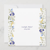 Chique boho eenvoudige wilde bloemen bruiloft Save Save The Date (Achterkant)