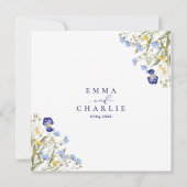 Chique boho eenvoudige wilde bloemen bruiloft Save Save The Date (Achterkant)