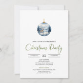 Chique Boho Gezellige Winter Scene Herten Kerstmis Kaart (Voorkant)