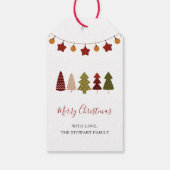 Chique Boho Kerstboom Moderne vakantie Cadeaulabel (Achterkant)