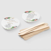 Chique Boho Land Bloemen Trouwprogramma Hand Fan Handwaaier (Niet-gemonteerd)