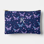 Chique Boho Paarse Vlinder Patroon Monogram Etui (Voorkant)