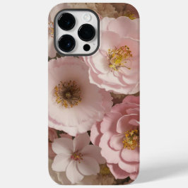 Chique Boho roze bloemen esthetisch Case-Mate iPhone 14 Pro Max Hoesje