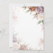 Chique Boho Rozen Bloemen Quinceañera Kaart (Achterkant)