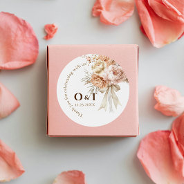 Chique Boho stijl bruiloft dank u gunst Sticker