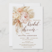 Chique Boho stijl romig bloemig Vrijgezellenfeest Kaart (Voorkant)