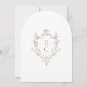 Chique Boho Tuin Wilde Bloemen Lente Zomer Bruilof Kaart (Achterkant)