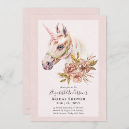 Chique BOHO Unicorn Bruidslunch Uitnodiging