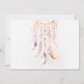 Chique Boho Veer Droomvanger Proefdinermaal Kaart (Achterkant)