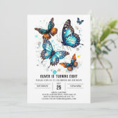 Chique Boho vlinder jongen verjaardag Kaart (Staand voorkant)