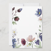 Chique Boho Wilde Bloem Bruiloft Kaart (Achterkant)