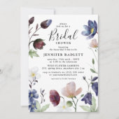 Chique Boho Wilde Bloemen Bruiloft Bruidsfeest Kaart (Voorkant)