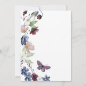 Chique Boho Wilde Bloemen Bruiloft Kaart (Achterkant)