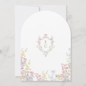 Chique Boho wilde bloemen Huwelijk Bewaar de Datum Kaart (Achterkant)