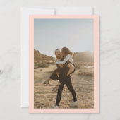 Chique Boho wilde bloemen tuin foto bruiloft Kaart (Achterkant)