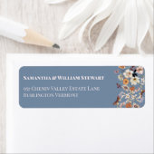 Chique Boho Wildflower rustieke Periwinkle bruilof Etiket (Insitu)