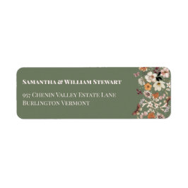 Chique Boho Wildflower Rustieke Sage Groene Bruilo Etiket