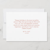 Chique Boho Wildflower Thema Gelukkige Verjaardag Kaart (Achterkant)