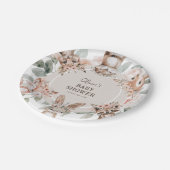 Chique Boho Woodland Dieren Baby Douche Papieren Bordje (Gekanteld)