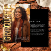 Chique Bold Gold Afstuderen Typografie Fotofeestje Aankondiging