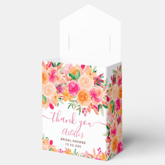 Chique Bold herfst bloemenwaterverf vrijgezellenfe Bedankdoosjes (Geopend)