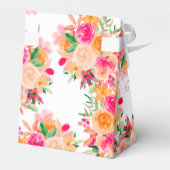 Chique Bold herfst bloemenwaterverf vrijgezellenfe Bedankdoosjes (Achterkant)