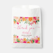 Chique Bold herfst bloemenwaterverf vrijgezellenfe Bedankzakje (Voorkant)