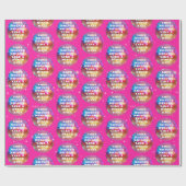 Chique Bold Roze Glitter Retro Disco Ballen Bruilo Cadeaupapier (Vlak)